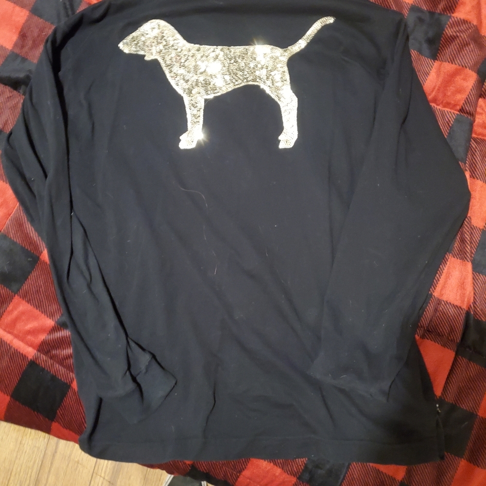 long sleeve pink tee